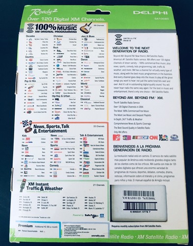 XM Satellite Radio Roady 2 Receiver Delphi SA10085 New Complete in Sun Faded Pkg