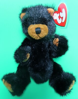 Vtg. Ty Attic Treasures ''IVAN'' the Pot Bellied Black Bear, 1995, #6029, MWMT!