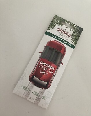 SCENTSICLES  SCENTED AUTOSTICK - CHRISTMAS CAR AIR FRESHENER - White Winter Fir
