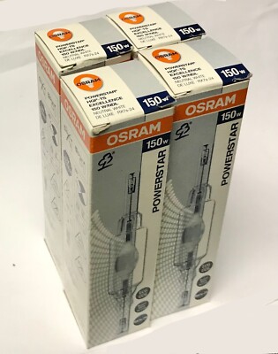 LOT OF 4 OSRAM RX7S-24 150W POWERSTAR LAMP BULB HQI-TS RX7S 24