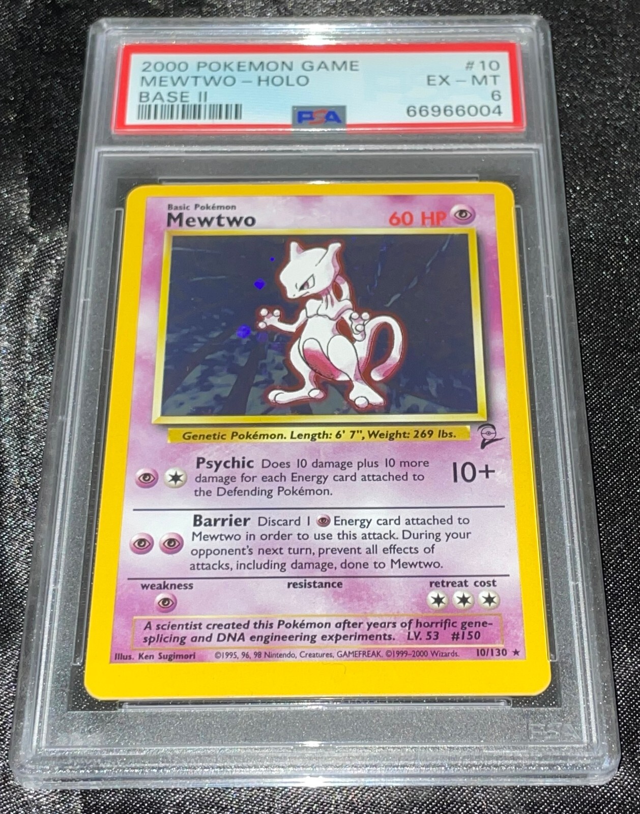 Off Center Black Dot Error PSA 6 Mewtwo - Base Set 2 - 10 Off Center Black Dot Error PSA 6 Mewtwo - Base Set 2 - 10