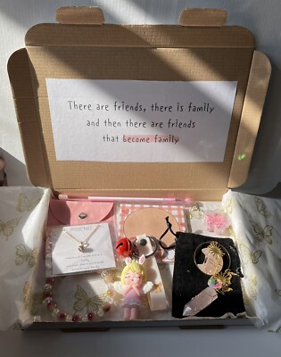 postal friendship gift set cute pink rose quarts sun catcher  necklace and more