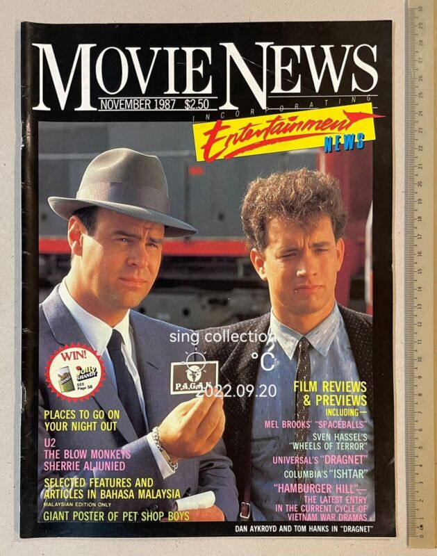 1987 Nov Singapore Shaw Movie News magazine Dan Aykroyd Tom Hanks Jaws Revenge