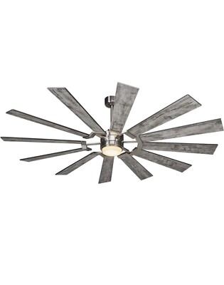 72 Inch 12 Blades Indoor Ceiling Fan with Light and Remote, Reversible DC Silent