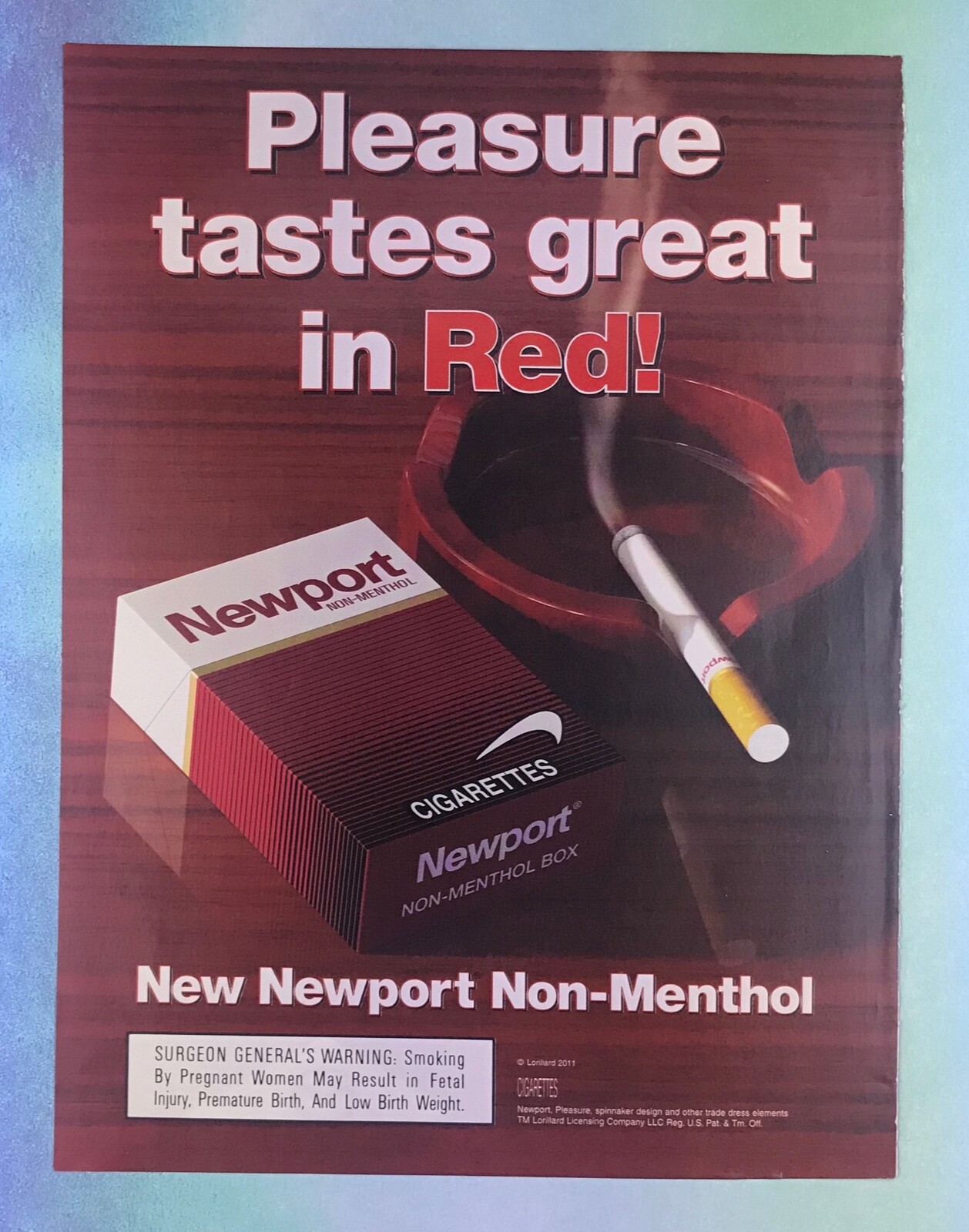 vintage magazine print ad NEWPORT Non-Menthol RED Cigarettes