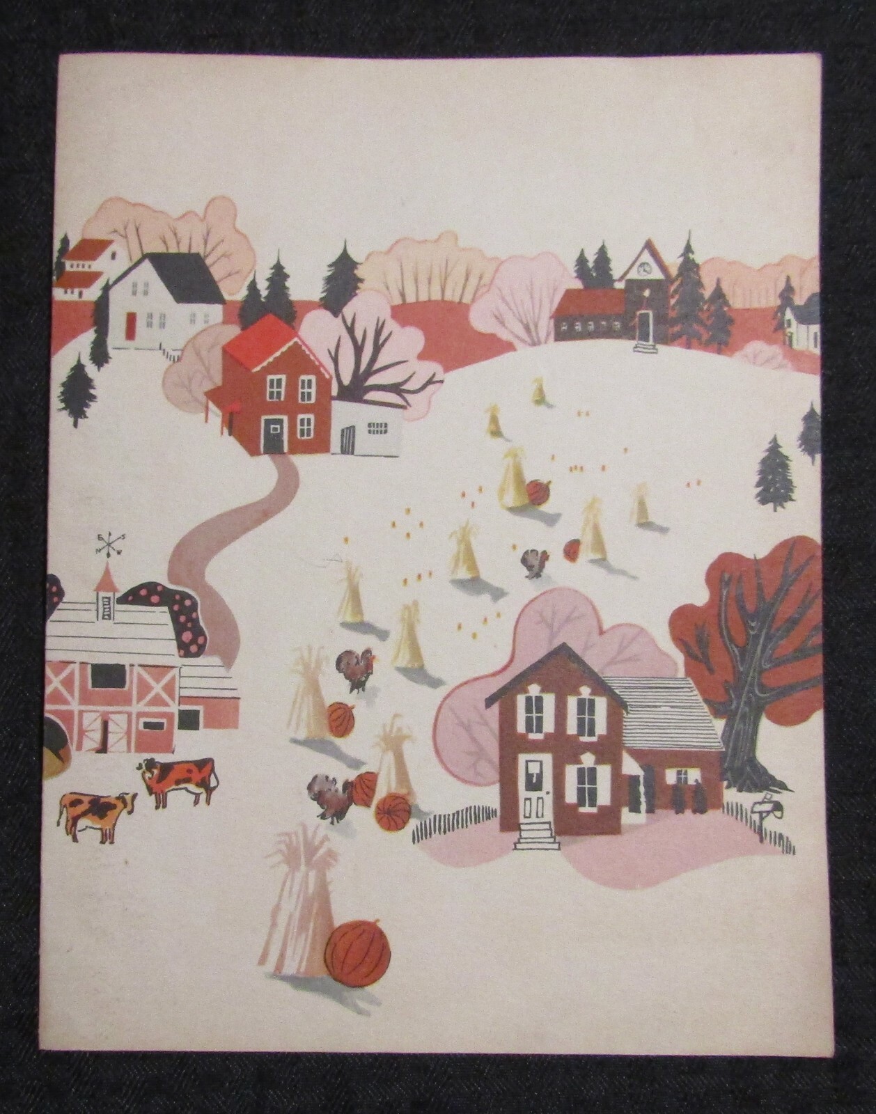 アート 1954 KOREAN WAR 8th US Army Thanksgiving 7.25x9.5