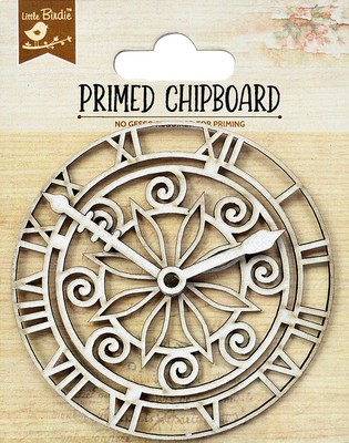 Little Birdie Laser Cut Primed Chipboard 1/Pkg-Timekeeper