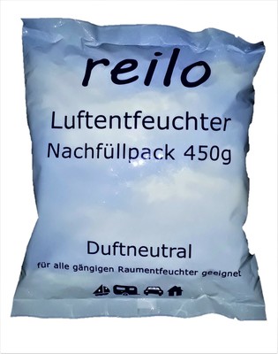 12x 450g (2,64€/kg) reilo Raum-/ Luftentfeuchter Granulat Flakes im Vliesbeutel