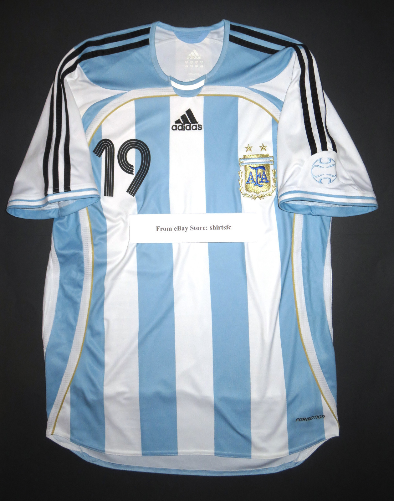 ウェア aregentina adidas 2006 messi game shirt 2006 Adidas Player Issue Lionel Messi Argentina Authentic