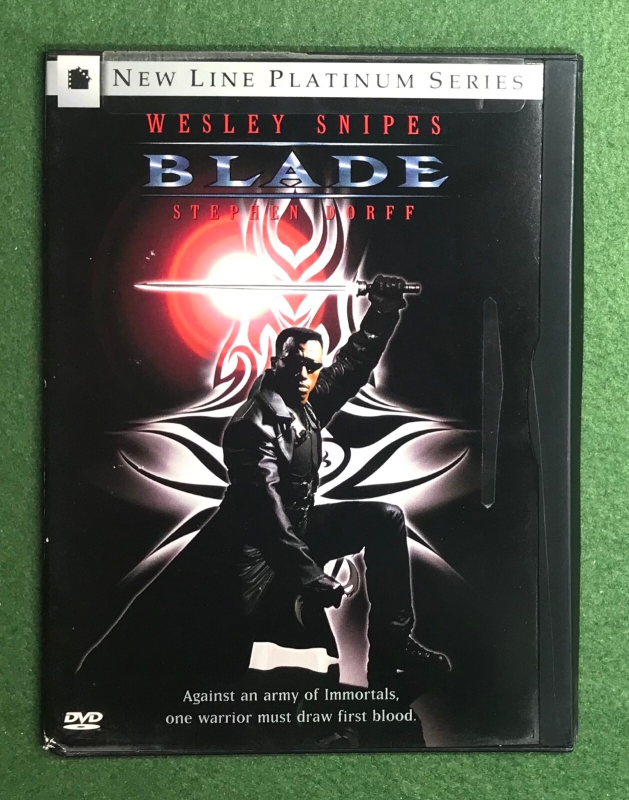 90s BLADE Marvel Movie デッドストック ゴールデンサイズ Blade DVD 1998 Wesley Snipes Marvel Comics New Line Cinema