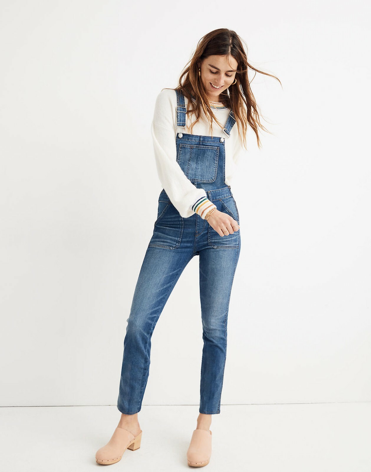 MADEWELL Jansing Wash Blue Denim Skinny One Piece Комбинезон Джинсы L 10/12 30/31