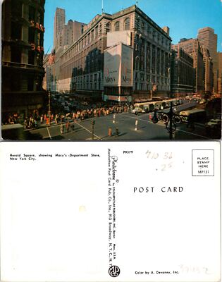 New York City NY Herald Square Macy Store Postcard Unused (37432)