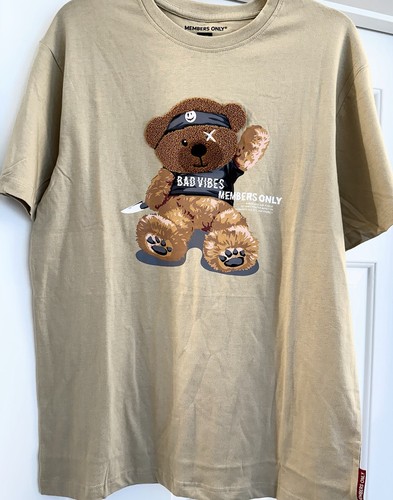 Members Only NWT Original T-shirt Embroidered Bear 100