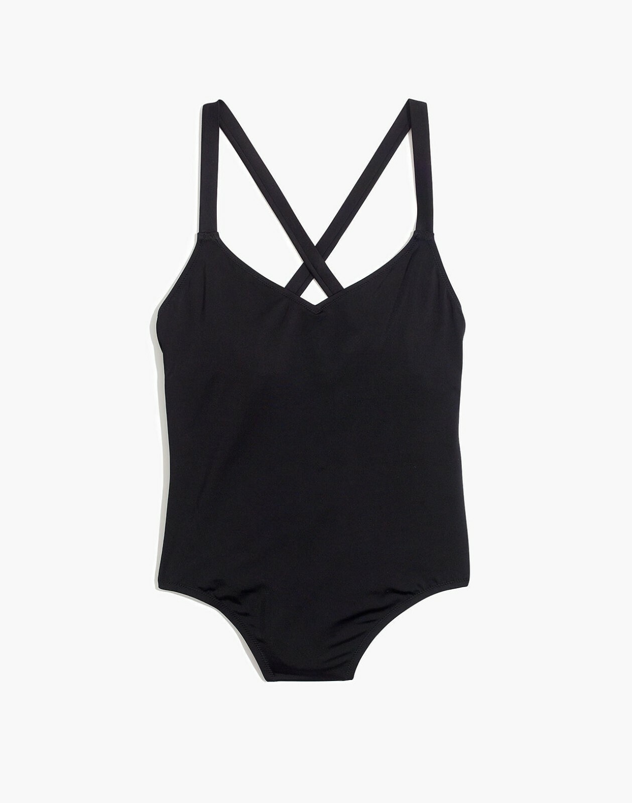 

MADEWELL Черный цельный купальник Criss-Cross UPF 50 Second Wave из переработанного материала
