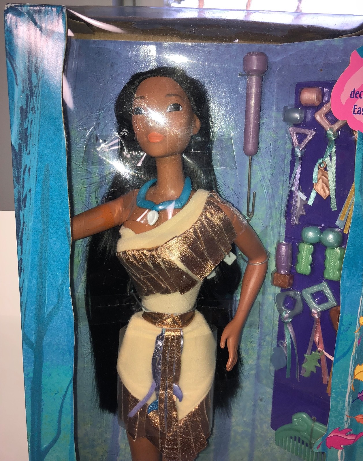 NEW VINTAGE DISNEY'S POCAHONTAS DOLL-BEAD SO PRETTY - NO.14055-MATTEL-