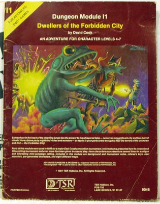 Advanced Dungeons and Dragons Dwellers of the Forbidden City I1 © 1981 tsr9046