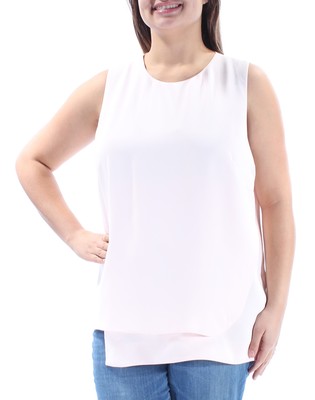 

Женский розовый топ хай-лоу без рукавов с круглым вырезом ALFANI Размер