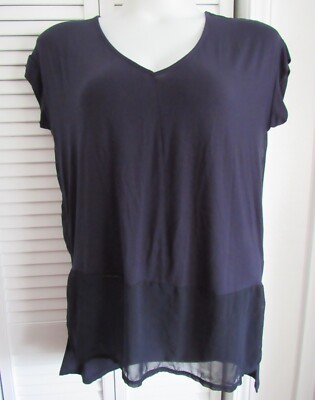 PHILOSOPHY SHEER BACK HI-LO TUNIC BLOUSE SIZE LARGE
