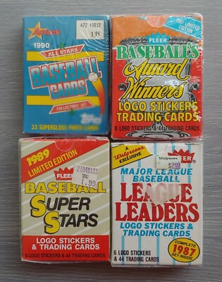 4 SMALL BASEBALL SETS free shipping AMES WALGREENS FLEER