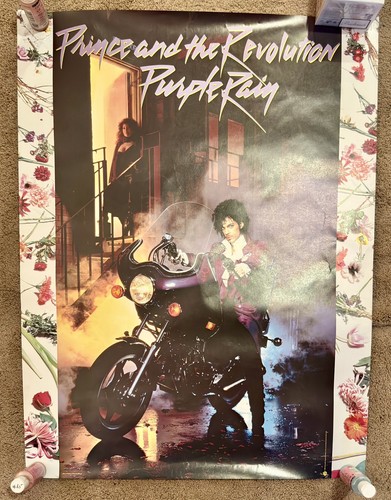 1984 PRINCE PURPLE RAIN: Original Record Store PROMO Poster