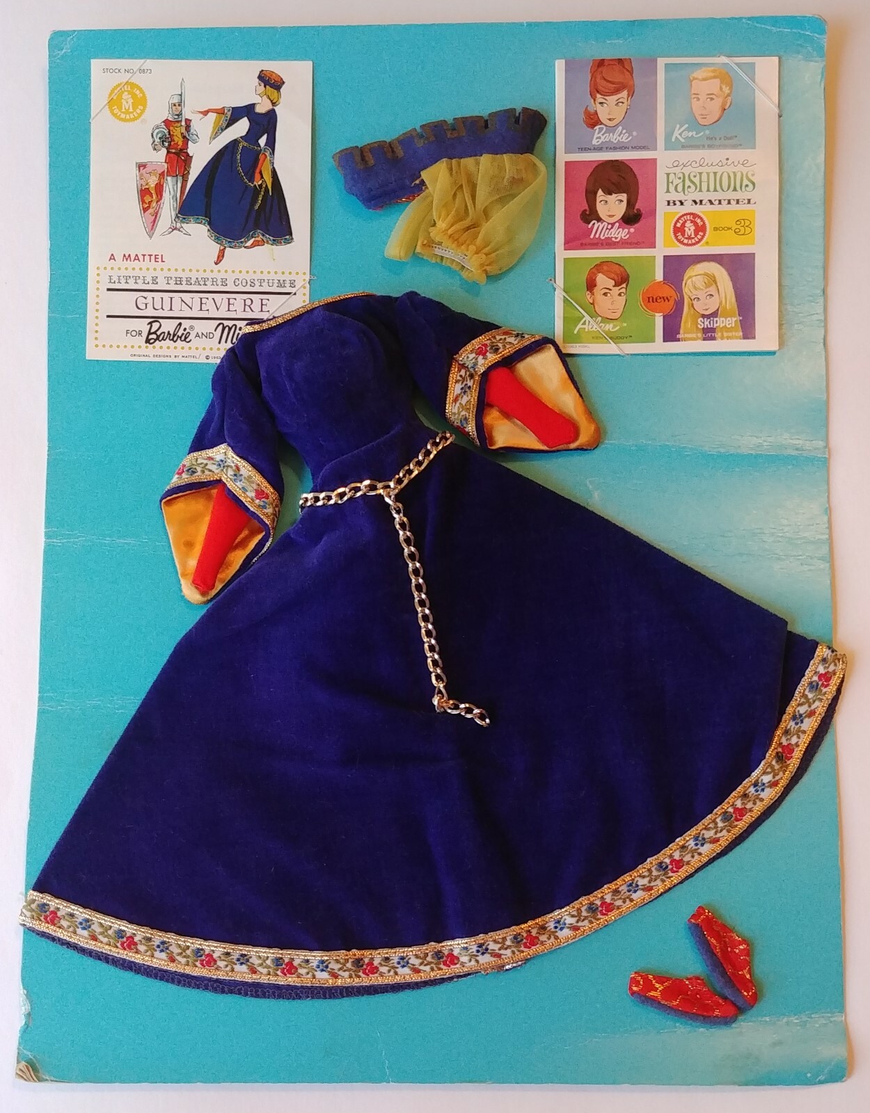 Vintage BARBIE “Guinevere” #873 (1964-65)Barbie Ken Little Theatre MOC NRFC MINT