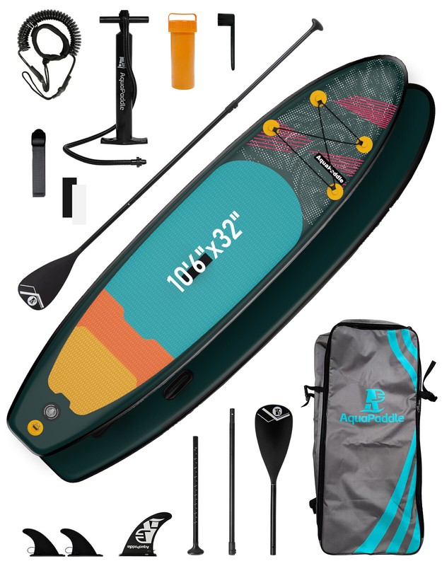 Pooboo 10'6 Inflatable Stand Up Paddle Board 6' Thick Blow