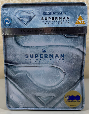Superman I-IV (Ltd Edition Steelbook) (4K Ultra HD) - NEW SEALED Minor Box Dmg