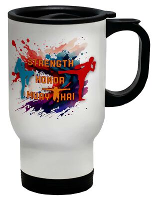 Strength Honor Muay Thai Travel Mug Kick Boxing Martial Arts Cup Gift