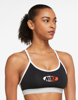 Nike Dri-Fit Indy Logo Sports Bra Multiple Sizes DD1203-010 Black