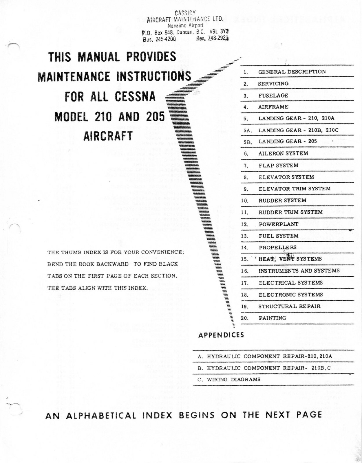 CESSNA 200 SERIES SERVICE MANUAL - JANUARY, 1963