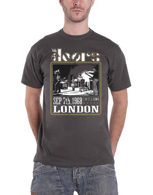 The Doors T Shirt Live Roundhouse London Nue offiziell Herren Charcoal Grau Size