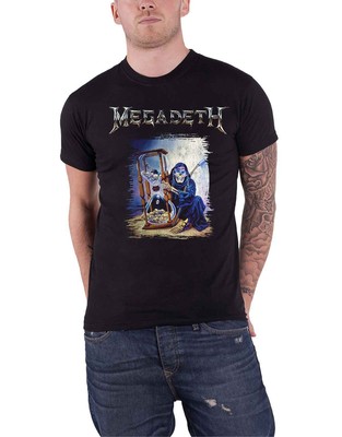 Megadeth T Shirt Countdown Hourglass Band Logo new Official Mens Black