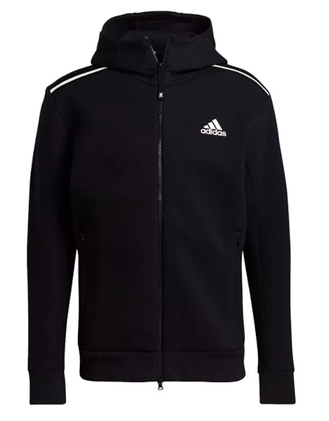 Adidas ZNE Hoodie Sweatshirt Full Zip Black GT9780 Mens Size Adidas ZNE Hoodie Sweatshirt Full Zip Black GT9780 Mens Size
