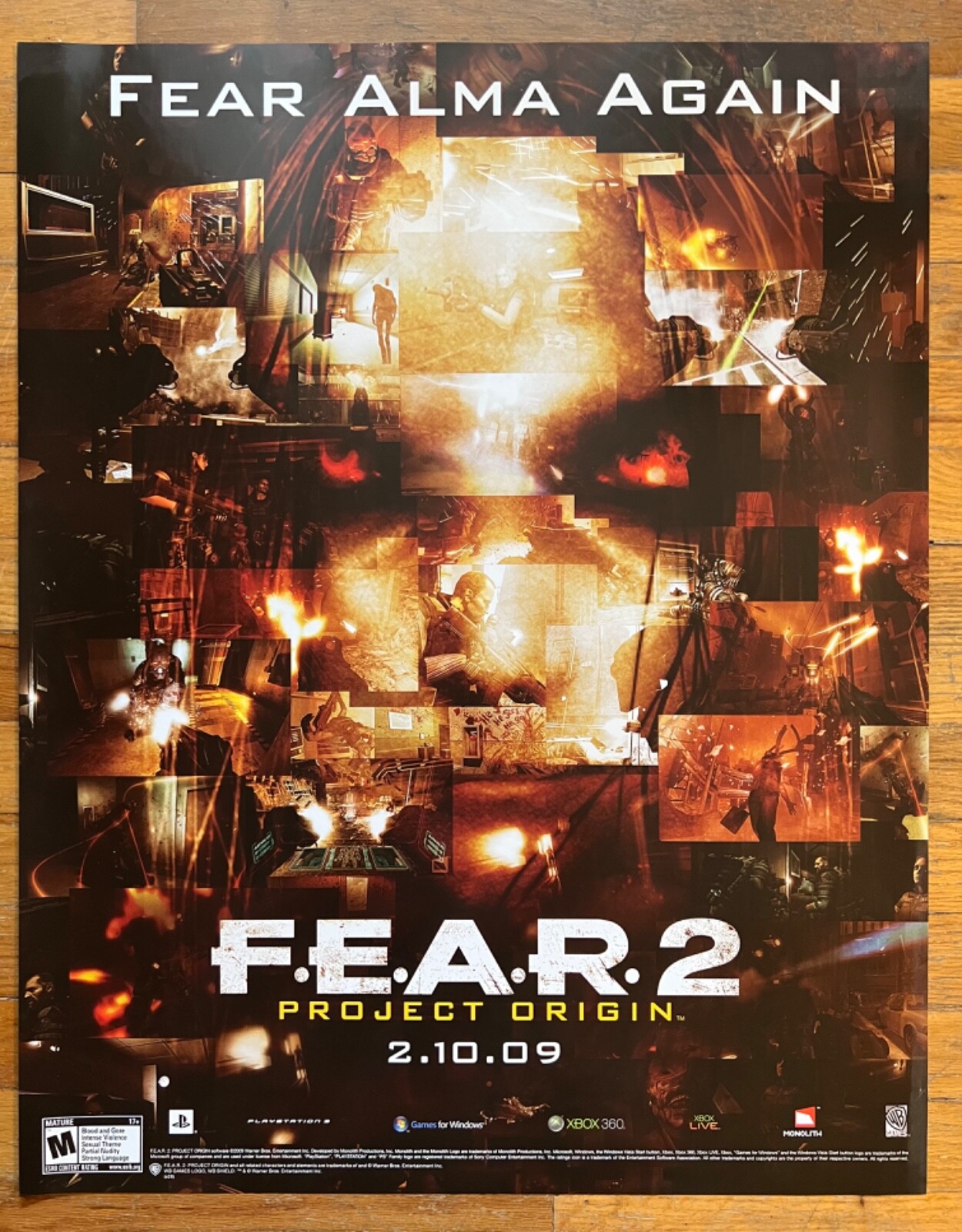 🔥 Fear 2 Nintendo XBOX PlayStation Vintage Video Game PROMO