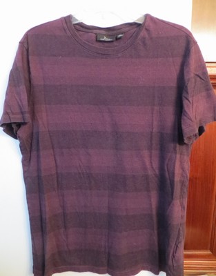 Marc Anthony Sz Large  Short Sleeve Purple Stripe Men's T-Shirt
