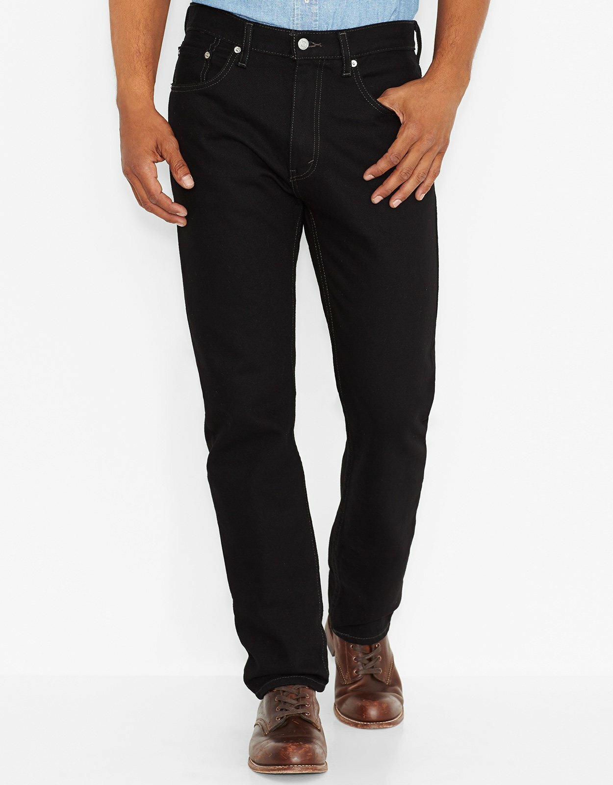 

Levis 505 Jeans New Mens Regular Fit Straight Leg, цвет черный, Levi's 505