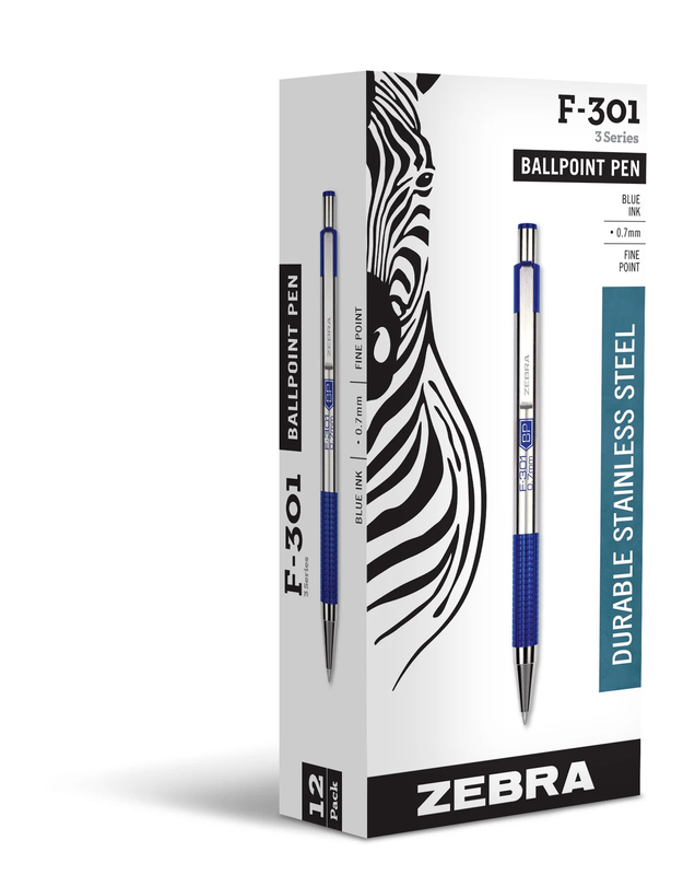 Retractable Ballpoint 0.7Mm Blue Dozen 0.7Mm Blue F-301