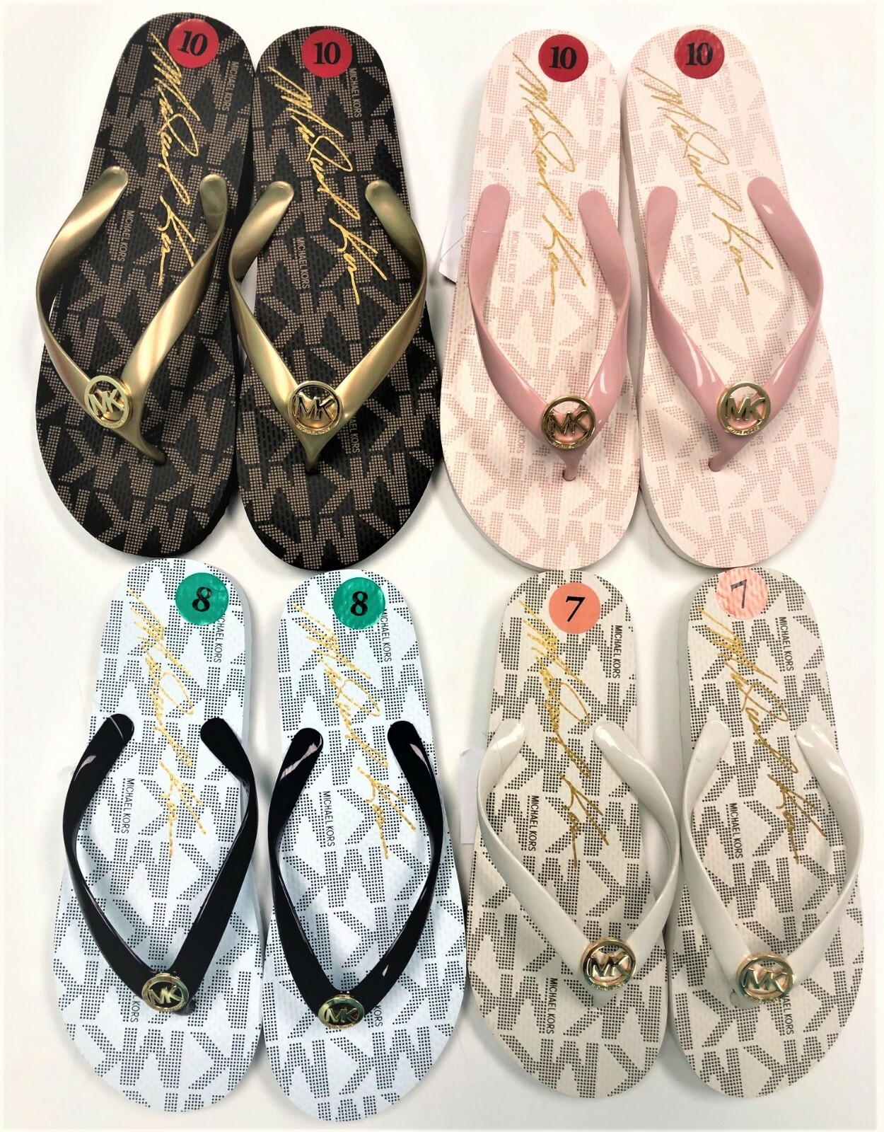 michael kors jet set flip flops