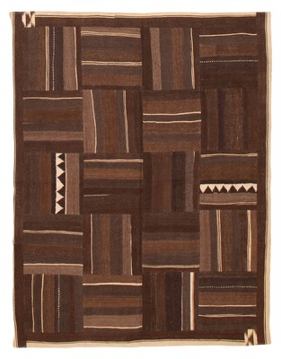 Vintage Hand Woven Flat Weave Carpet 6'0'' x 7'8'' Traditional Wool Kilim Rug