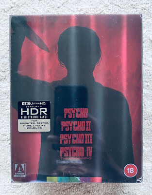 The Psycho Collection 4K Ultra HD + Blu-ray Limited Collection 5-Disc ARROW New