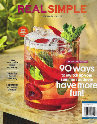 REAL SIMPLE Magazine July August 2024 THE ADVENTURE ISSUE