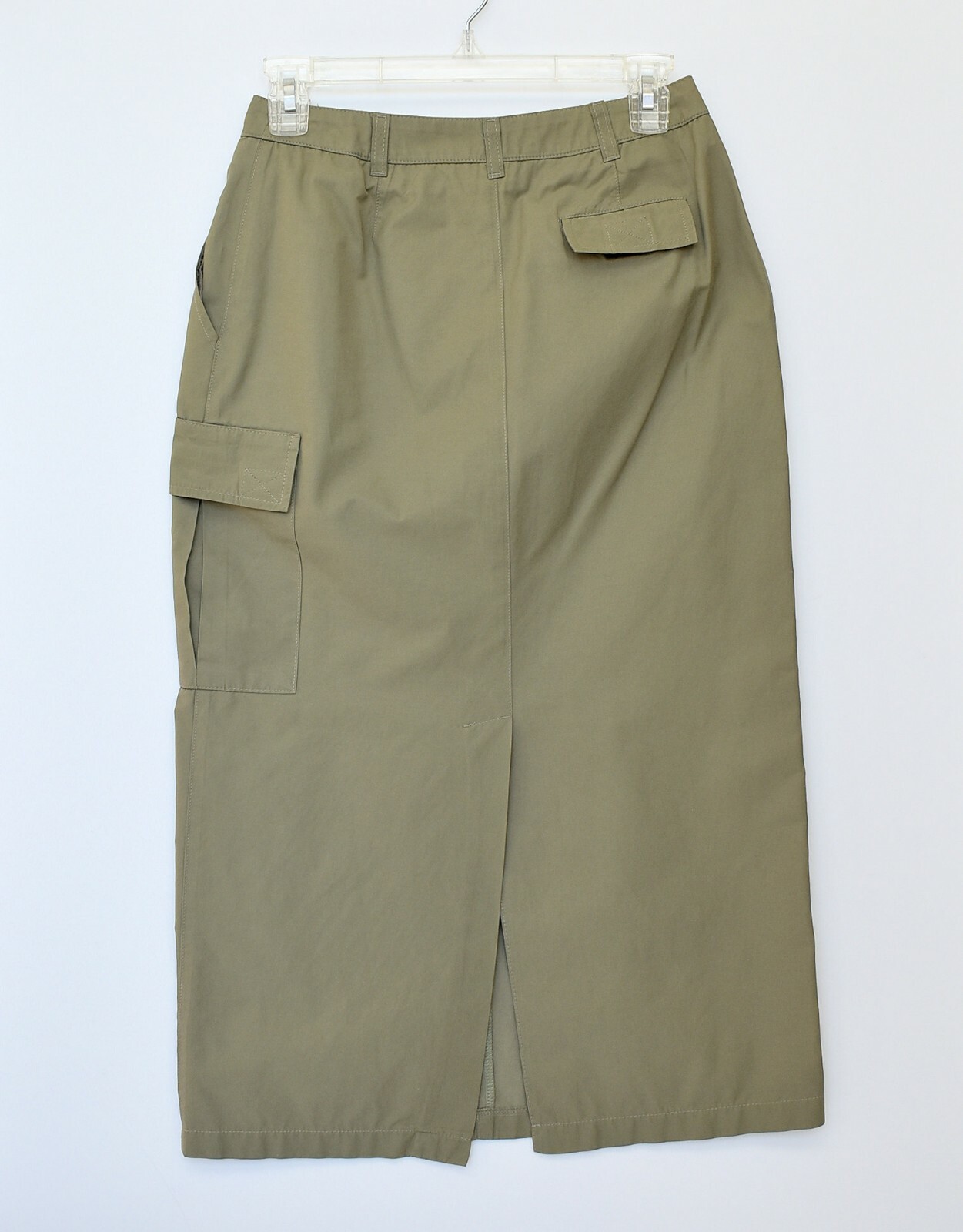 Marks & Spencer St Michael Khaki Green Chino Skirt UK10 US 6 Vintage