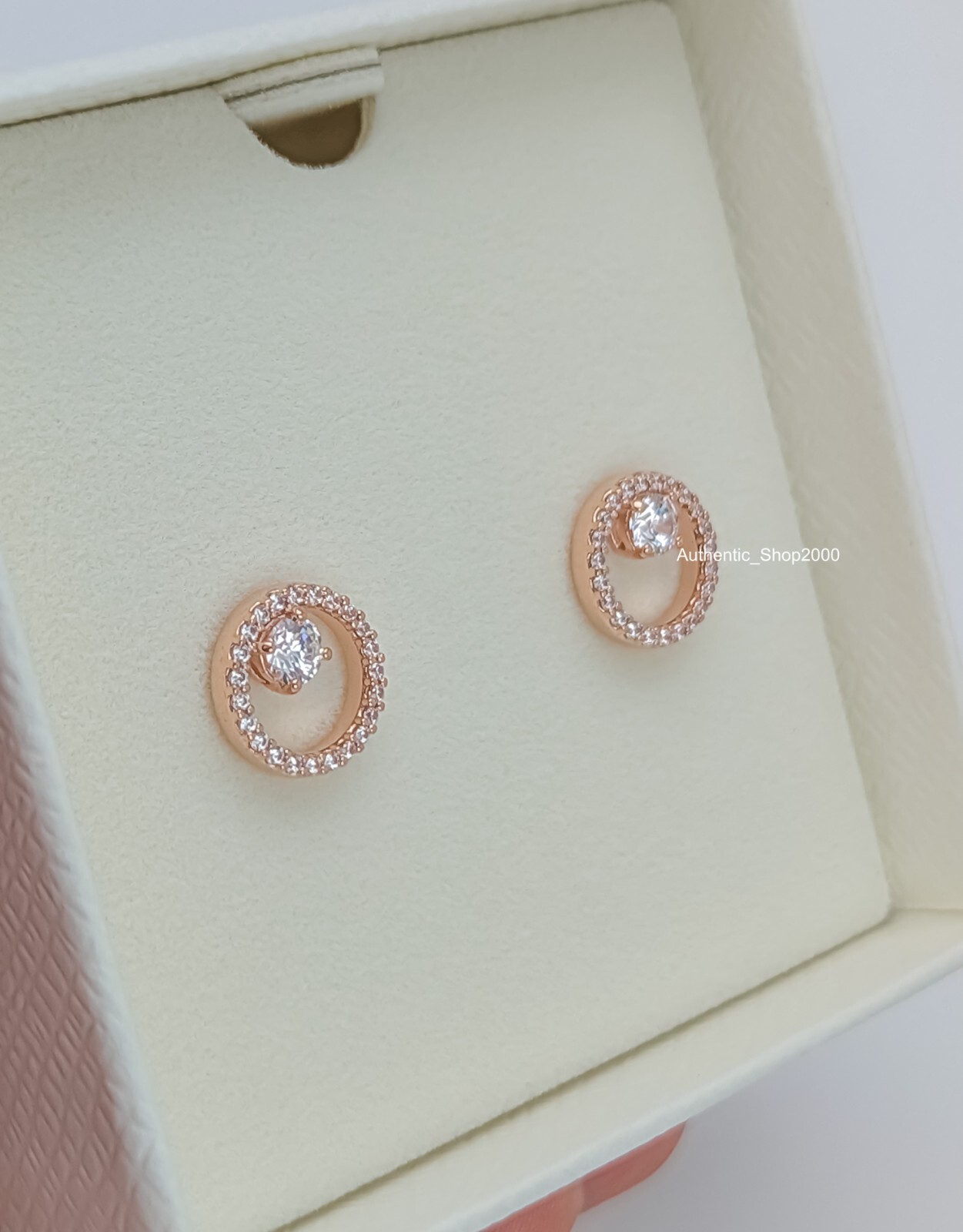 NEW 100% Authentic SWAROVSKI Rose Gold Pave Constella Stud
