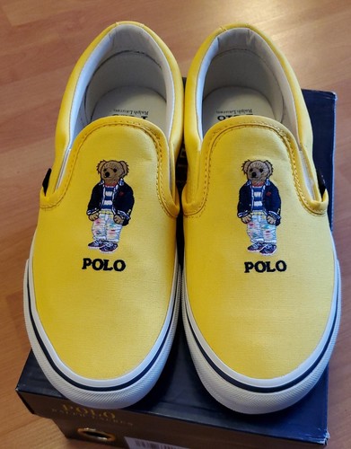 Polo Ralph Lauren Keaton Slip-On Men's 9.5 D Yellow Canvas