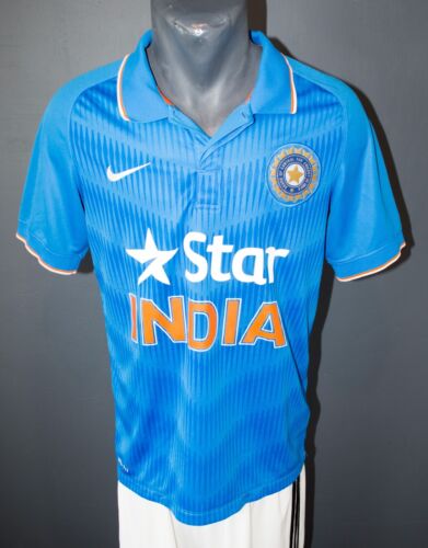 India Cricket Jersey Blue Adidas Cricket Nike Classic Shirt Size Adult M 
