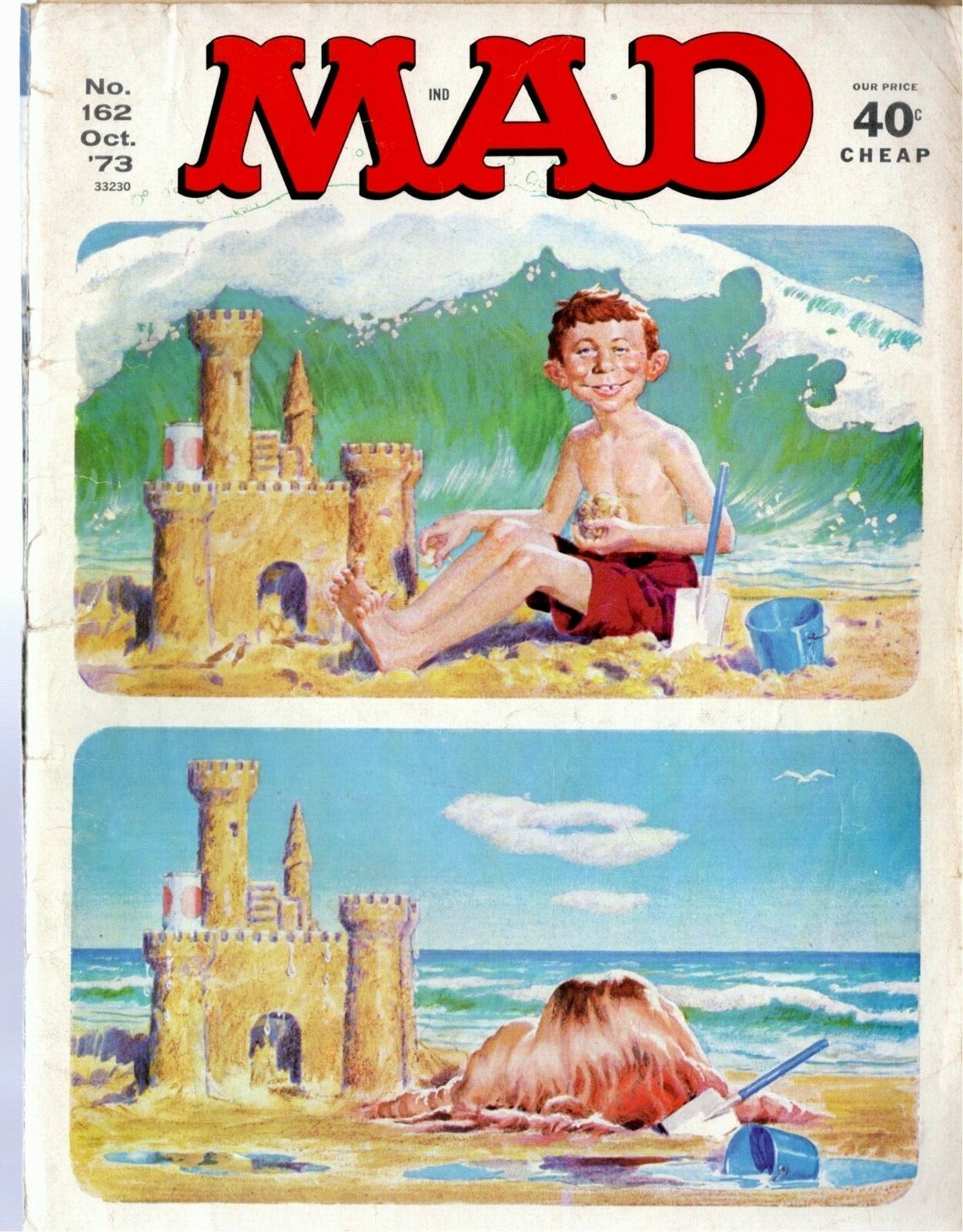 1973 (Oct.) Mad Magazine #162 Sandcastle Beach, Maude