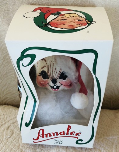 Annalee Dolls Mouse Head On Cloud In Box Ornament 1998 Christmas