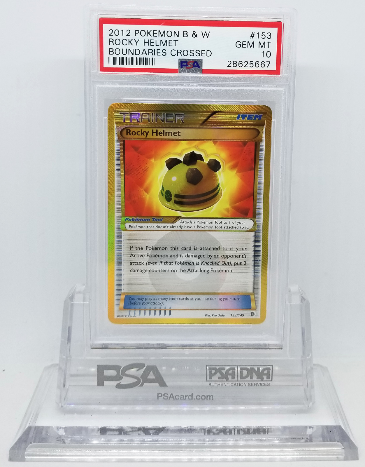 Pokemon BOUNDARIES CROSSED ROCKY HELMET 153/149 SECRET PSA