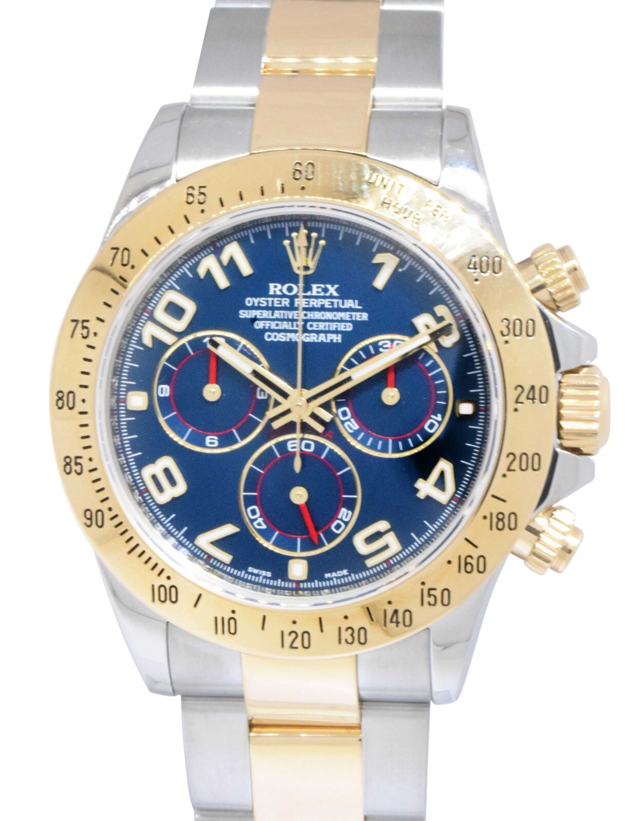 Rolex Daytona Chronograph 18k Yellow Gold/Steel Blue Dial