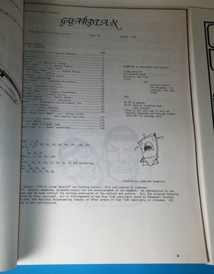 5 The Guardian  Star Trek Fanzines   # 1,2,3,4,& 6